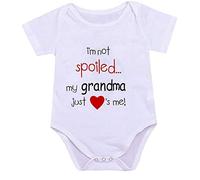 Bébé Body Manches Courtes Filles Garçons Barboteuse Newborn Wrap avec Boutons Humor Combishort Coeur Combinaison 3M ~6M Fliegend