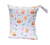 Bebe Bolsa de Pañales, Treer 2 Pcs Reutilizable Impermeable Lavable Bolsa con Cremallera para Mamá/Bebé, Transpirable Wetbag Portátil Colgar Organizador de Viaje (28x36cm,Cactus Orange)