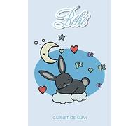 Bébé Carnet de Suivi: Journal de bord, lapin sur fond bleu, allaitement, 120 pages