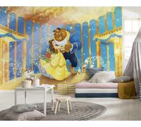 Bébé Chambre Papier Peint Beige Disney Caractères Photo Murale Art Unisexe