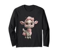 Bébé Chèvre Kawaii Personnage Mode Ferme Animal Portrait Manche Longue