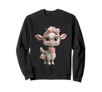 Bébé Chèvre Kawaii Personnage Mode Ferme Animal Portrait Sweatshirt
