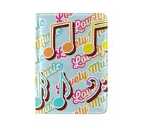 Bébé Coloré Musical Détenteur d'un Passeport Titulaire Etui en Cuir Véritable Couverture de Passeport pour Voyage Hommes Femmes
