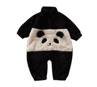 Bébé Combinaison De Neige à Capuche Mignon Manches Longues Fermeture éclair Grenouillère Vêtement d'extérieur Animaux Ouverture Devant avec Bouton Body Bébé Grenouillères avec Bonnet