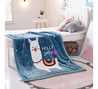 Bébé Couverture Plaid Sofa et Lit, Fansu Couverture en Flanelle de Dessin Animé épaisse à Double Couche Très Douce Pour Baby Berceau/Landau (105x130cm,Alpaga)