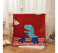 Bébé Couverture Plaid Sofa et Lit, Fansu Couverture en Flanelle de Dessin Animé épaisse à Double Couche Très Douce Pour Baby Berceau/Landau (100x130cm,Acrobaties-Rouge)