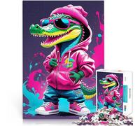 Bébé Crocodile coloré Puzzles pour Adolescents de 1000 pièces Jeu éducatif Familial Cadeaux pour Les Amis et la Famille 38x26cm