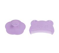 Bébé Cuve de Cuve SC, 2PCS Brush Set Soft Sensory Silicone Bath Rush Comfort Grip Washable Email Fine Brushes & Combs Confortable NOUVELLES COFFORTS (PURPLE)