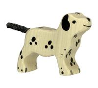 Figurine en bois Animaux de la ferme Chien Dalmatien debout 6cm