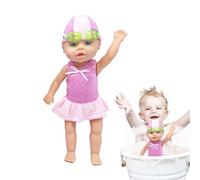 Bébé d'eau | Baignoire Temps du Bain,Jouet de Bain Flottant Alimenté par Piles avec Figurine de Natation pour Voyage, Salle de Bain, Plage, Maison, Piscine, Anniversaire, Filles et