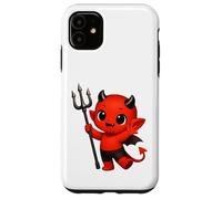 Bébé Diable Rouge Joyeux avec Trident Formes Mania Coque pour iPhone 11