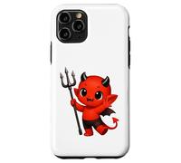 Bébé Diable Rouge Joyeux avec Trident Formes Mania Coque pour iPhone 11 Pro