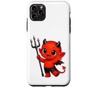 Bébé Diable Rouge Joyeux avec Trident Formes Mania Coque pour iPhone 11 Pro Max