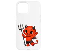 Bébé Diable Rouge Joyeux avec Trident Formes Mania Coque pour iPhone 15
