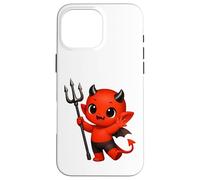 Bébé Diable Rouge Joyeux avec Trident Formes Mania Coque pour iPhone 16 Pro Max