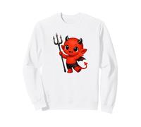 Bébé Diable Rouge Joyeux avec Trident Formes Mania Sweatshirt