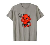 Bébé Diable Rouge Joyeux avec Trident Formes Mania T-Shirt