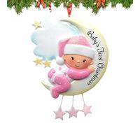 Bébé d'ornement de Noël - Décorations d'arbres de pour la première Naissance | Figure de résine décorative pour Les bébés Premier Noël | Pendentif mémoire pour Une idée d'arbre et Cadeau