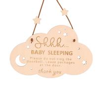 Bébé Dort Panneau pour Porte d'Entrée, Bois Pancarte Ne Pas Sonner Bébé Dort Pancarte Bébé dort pour la Décoration de la Maison Cadeaux pour les Nouveaux Parents
