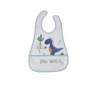 BEBE DOUCEUR, Bavoir Scratch Plastique avec Poche Récupérateur 45 x 28 cm Dino World