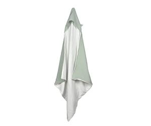 Bébé Douceur, Cape de Bain Gaze de Coton + Eponge 75 x 75 cm Céladon