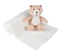 Bébé Douceur - Doudou et son plaid blanc - Ourson - Forêt magique Blanc G