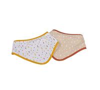 Bébé Douceur, Lot de 2 Bavoirs Bandana 100% Coton 16 x 41 cm Foret