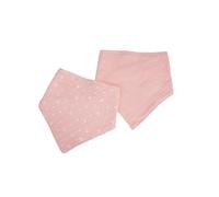 Bébé Douceur, Lot de 2 Bavoirs Bandana 100% Gaze de Coton 16 x 41 cm Rose