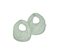 Bébé Douceur, Lot de 2 Bavoirs Gaze de Coton + Eponge 22 x 27 cm Céladon