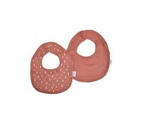 Bébé Douceur, Lot de 2 Bavoirs Gaze de Coton + Eponge 22 x 27 cm Terracotta