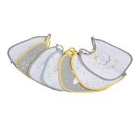 Bébé Douceur - Lot de 7 bavoirs avec lacet - Tendresse Gris G