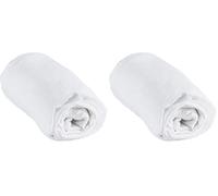 Bébé Douceur, Protège Matelas Eponge Imperméable 65% Polyester et 35% Coton 70 x 140 cm Blanc (Lot de 2)