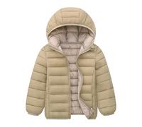 Bébé Doudoune Hiver Enfant, Manteau D'hiver Unisexe Duvet Hiver Matelassé À Capuche Manches Longues Col Rond Avec Fermeture Éclair Et Poche Automne Décontracté Blousons Pour Thermique Casual