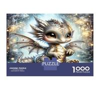 Bébé Dragon doré 1000 Pièces Puzzle Joie Mythique des Nouveau-nés Puzzle Premium Carton Extra-épais - Collectionneurs’ Favorite, Détente, Pause Bureau Voyage Et Fêtes 70x50cm/1000pcs