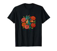Bébé Dragon Fleurs Illustration Jardinier T-Shirt