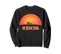 Bébé éléphant Africain Kenya Coucher de Soleil Animaux Sauvages Mignon Cadeau Nature Sweatshirt