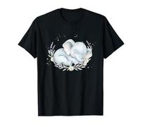 Bébé éléphant Mignon Animal Floral Aquarelle pépinière T-Shirt
