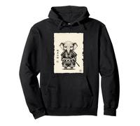 Bébé éléphant samouraï Art Japonais Sumi-e Kawaii drôle Sweat à Capuche