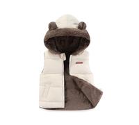 BéBé Enfant Gilet Sans Manches Veste Sherpa, Col en V Fermeture à glissière Manteau Coupe-Vent Vêtements D'Extérieur boutonné chaud réversible léger Doudoune Enfant Courte Veste Matelassée