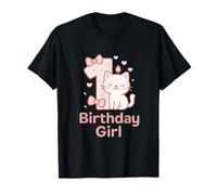 Bébé Fille 1er Anniversaire Chat T-Shirt