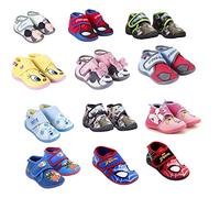 Bébé Fille - Chaussons Col Haut Chaussures de Maison Fermeture Velcro - Bing Frozen Avengers Spiderman Minnie Titti- Automne Hiver (Buzz gris, numeric_25)