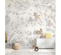 Bébé Fille Peint Photo Décoration Murale 3.7x2.5m Disney Bambi Chiens Cats Beige