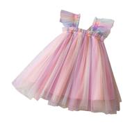 Bébé Fille Robe Élégante Tutu en Tulle Robe d'anniversaire Ceremonie Mariage Fête Robes de Filles Princesse Robes Filles sans Manches pour Les Fêtes Anniversaires et Mariages 6 Mois-5 Ans