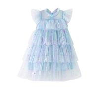 Bébé Filles Robe été Premier Anniversaire Pois Tulle Tutu Barboteuse Robe sans Manches Col Carré Princesse Photographie Robes