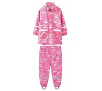 Bébé Garçon 74 Ensemble Enfants Garçons Dinosaures Arc-en-ciel Veste de Pluie Imprimé avec Capuche Coupe-Vent Imperméable Enfants Manches Longues Sweat à Capuche Trench Pants Tenues Montres Enfants