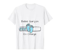 Bébé Garçon Baby Boy Footprints French Newborn T-Shirt