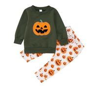 Bébé Garçon Fille Halloween Costumes 2 Pièces Ensemble Pyjamas Déguisements pour de Pijama Sweat Pantalon Costume Doux et Confortable Cadeau d'halloween Bebe