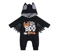 Bébé Garçon Fille Halloween Costumes Unisexe Barboteuse Chauve Souris Capuchon Amusant Chaud de Citrouille pour garçons Filles Capuche Body Survêtement Visage Combinaison Vêtements d'intérieur