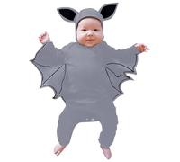 Bébé Garçon Fille Halloween Costumes Unisexe Barboteuse Deguisement Chauve Souris Bebe Vêtement Imprimé Citrouille Magnifique Ensemble De Déguisement Onesie Chaud pour nouveau-né Combinaison une pièce