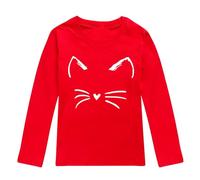 Bébé Garçons Filles Automne Manches Longues Dessin Animé Chat Imprimé T-shirt Tops Costume Garçon 152 Festif